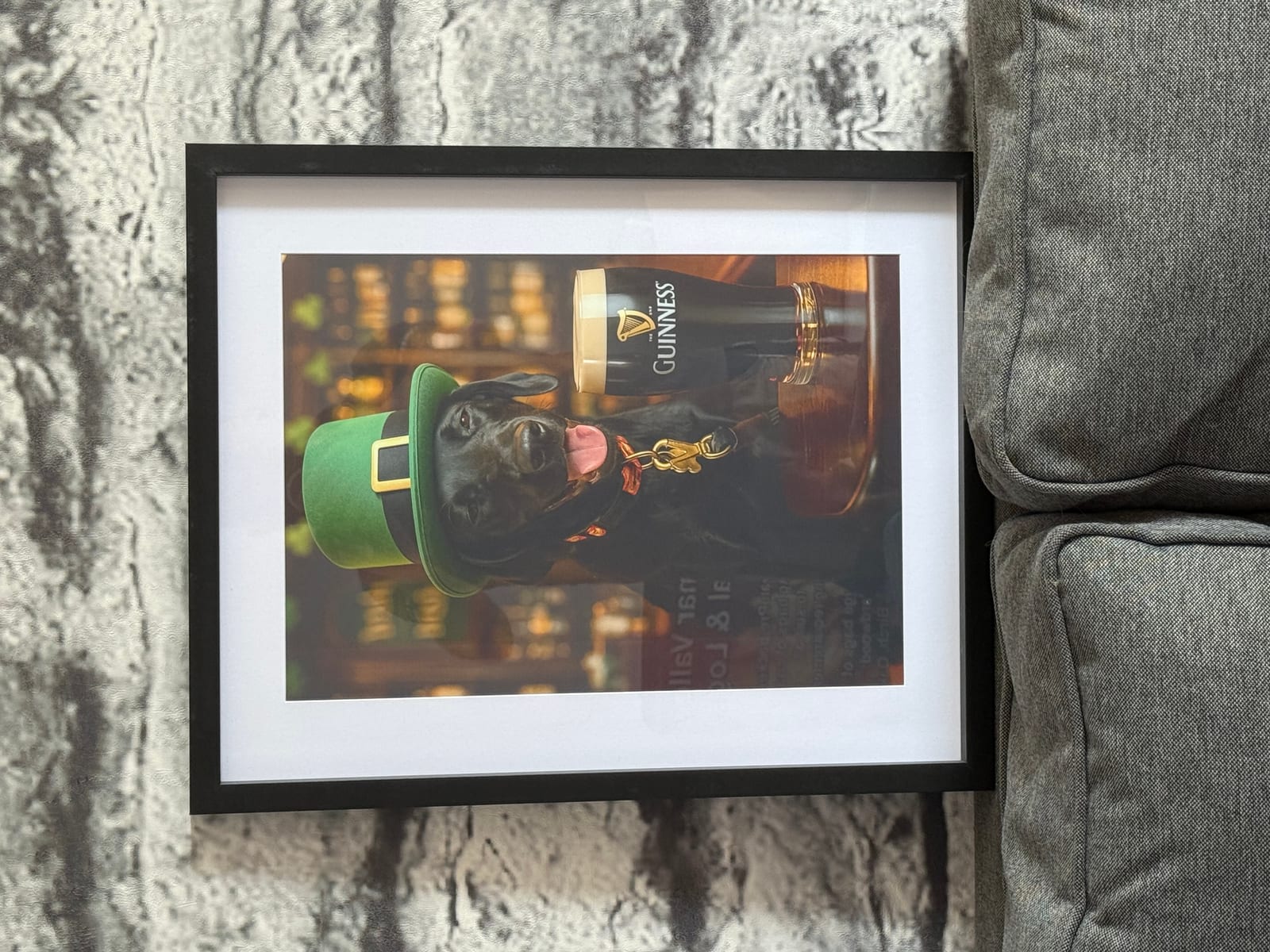 Framed personalised pet portrait print by Omega Print & Signs