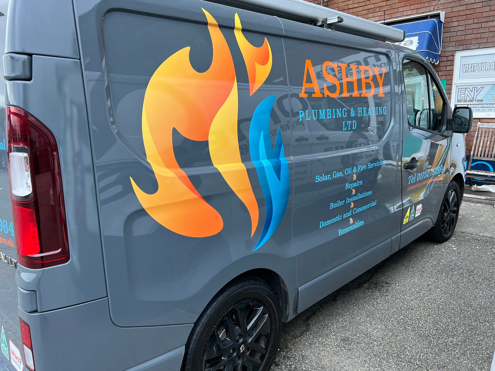 Ashby Plumbing — feature graphics by Omega Print & Signs