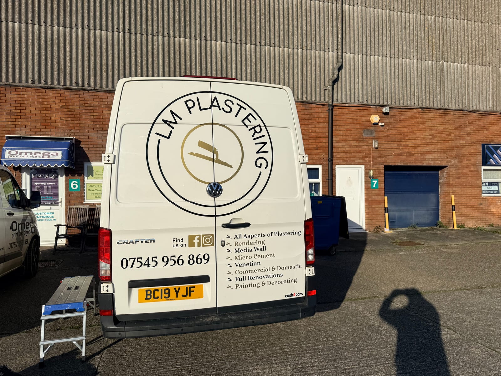 LM Plastering — logo & lettering by Omega Print & Signs